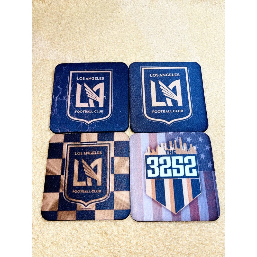 Los Angeles Football Club LAFC 4x4 High Quality Coasters Pack of 4